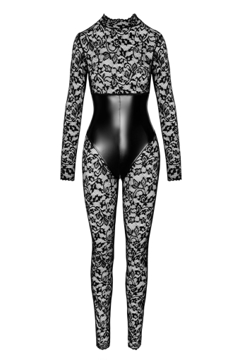 Комбінезон Noir Handmade F299 Enigma lace catsuit with underbust bodice - 3XL - фото №5