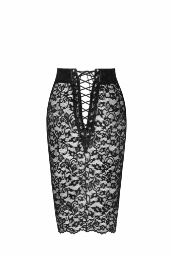 Спідниця Noir Handmade F302 Ambivalence lace up midi skirt - L - фото №7