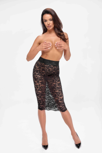 Спідниця Noir Handmade F302 Ambivalence lace up midi skirt - 3XL - фото №4