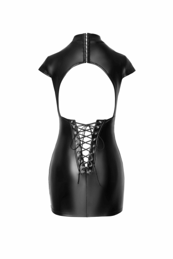 (SALE) Сукня Noir Handmade F309 Fantasy wetlook mini dress with lace up back - S - фото №5