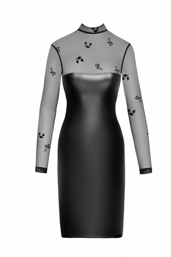 Сукня Noir Handmade F310 Sublime wetlook and flocked mesh midi dress - XL - фото №4