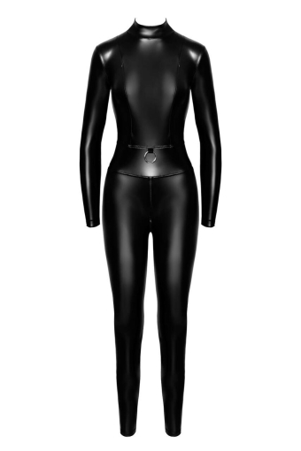 Комбінезон Noir Handmade F319 Caged wetlook catsuit with zippers and ring - M - фото №5