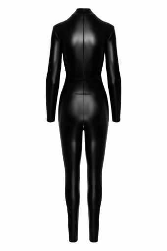 Комбінезон Noir Handmade F319 Caged wetlook catsuit with zippers and ring - 3XL - фото №6