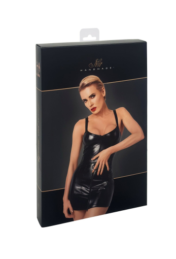 Сукня Noir Handmade F320 Starlet wetlook minidress with ring belt - L №9
