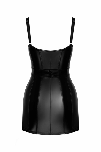 Сукня Noir Handmade F320 Starlet wetlook minidress with ring belt - L №8