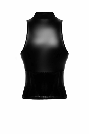 Топ Noir Handmade F324 Glam wetlook top with vinyl corset - S - фото №5