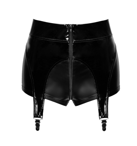 Шортики Noir Handmade F325 Glam suspender wetlook and vinyl shorts - XXL - фото №6