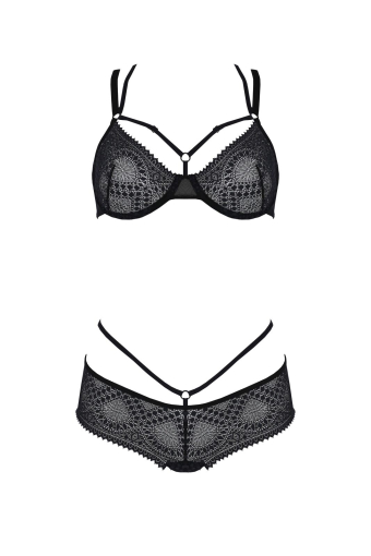 Комплект Passion DROSERA BIKINI black, XXL/XXXL, бюстгальтер і трусики-кюлоти №3