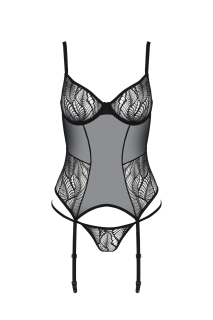 Корсет Passion LEAFA CORSET black L/XL - ECO Passion - - фото №3