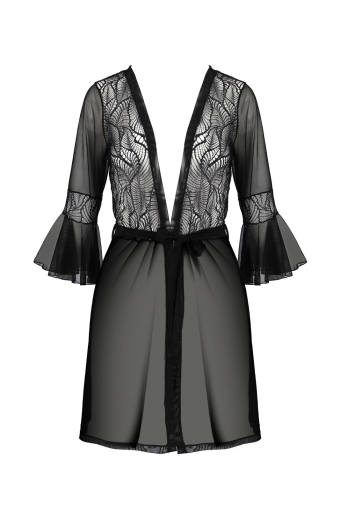 Пеньюар Passion LEAFA PEIGNOIR black L/XL - ECO Passion №3