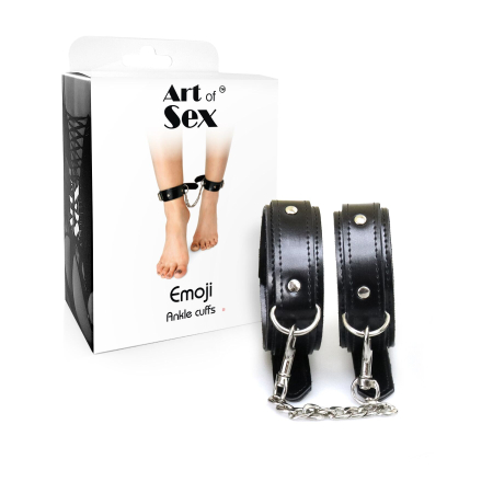Поножі з екошкіри Art of Sex - Legcuffs Emoji - фото №3