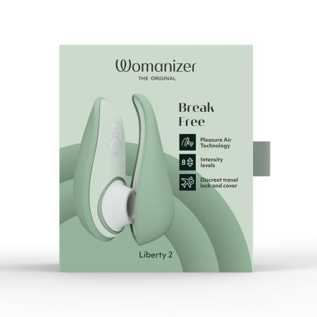 Вакуумний кліторальний стимулятор Womanizer Liberty 2 Sage №10