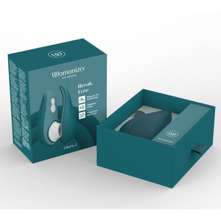 Вакуумний кліторальний стимулятор Womanizer Liberty 2 Dark Petrol - фото №8