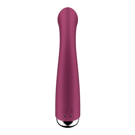 Вібратор з ротацією Satisfyer Spinning G-Spot 1 Red, плоский майданчик для стимуляції точки G - фото №4
