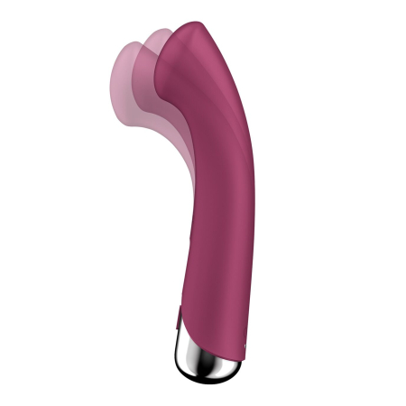 Вібратор з ротацією Satisfyer Spinning G-Spot 1 Red, плоский майданчик для стимуляції точки G - фото №2