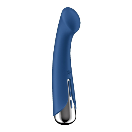 Вібратор з ротацією Satisfyer Spinning G-Spot 1 Blue, плоский майданчик для стимуляції точки G - фото №5