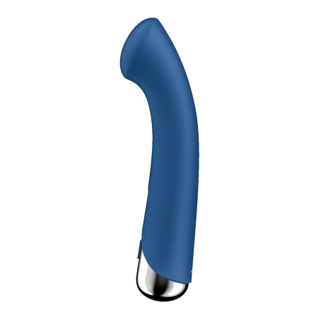 Вібратор з ротацією Satisfyer Spinning G-Spot 1 Blue, плоский майданчик для стимуляції точки G - фото №3