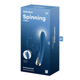 Вібратор точки G з обертанням Satisfyer Spinning Vibe 1 Blue, 2 мотори - - фото №8