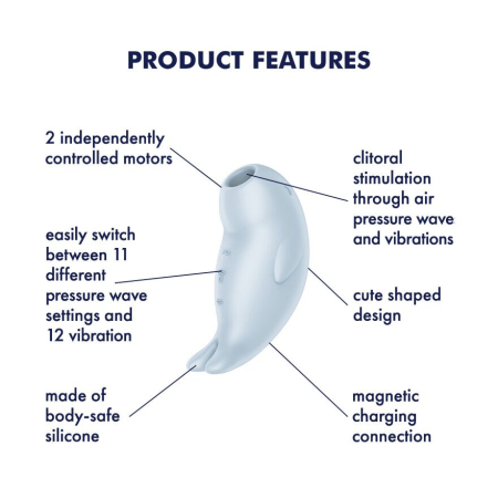 Вакуумний кліторальний стимулятор з вібрацією Satisfyer Seal You Soon, 2 незалежні мотори - фото №6