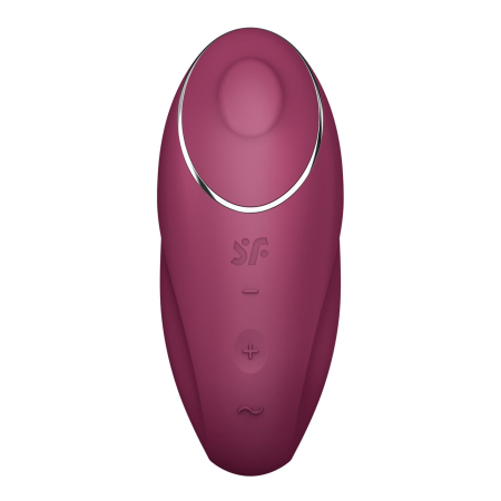 Вібростимулятор-пульсатор Satisfyer Tap & Climax 1 Red, ефект постукування пальцем, 2 мотори - фото №3