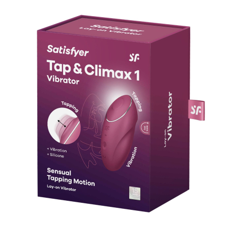 Вібростимулятор-пульсатор Satisfyer Tap & Climax 1 Red, ефект постукування пальцем, 2 мотори - фото №8