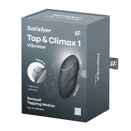Вібростимулятор-пульсатор Satisfyer Tap & Climax 1 Grey, ефект постукування пальцем, 2 мотори - фото №8