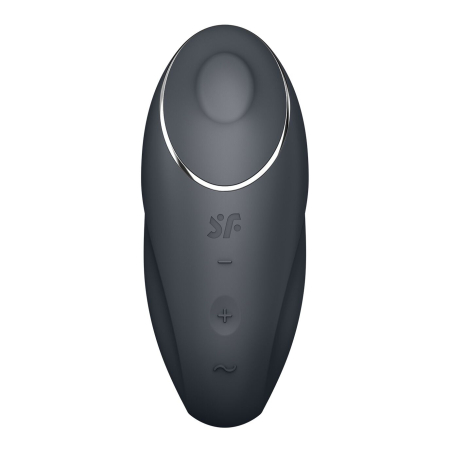 Вібростимулятор-пульсатор Satisfyer Tap & Climax 1 Grey, ефект постукування пальцем, 2 мотори - фото №3