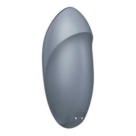 Вібростимулятор-пульсатор Satisfyer Tap & Climax 1 Bluegrey, ефект постукування пальцем, 2 мотори - фото №5