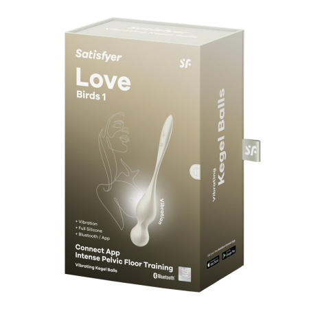 Вагінальні смарт-кульки з вібрацією Satisfyer Love Birds 1 Connect App White, 78 г - фото №7