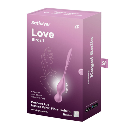 Вагінальні смарт-кульки з вібрацією Satisfyer Love Birds 1 Connect App Pink, 78 г - фото №7