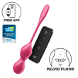 Вагінальні смарт-кульки з вібрацією Satisfyer Love Birds 2 Connect App Red, 86 г, пульт ДК - фото №1