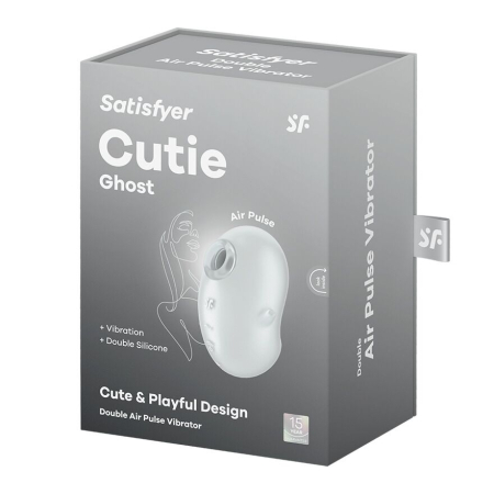 Вакуумний кліторальний стимулятор з вібрацією Satisfyer Cutie Ghost White - фото №5