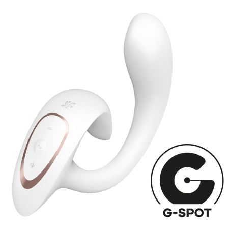 Вагінально-кліторальний вібратор Satisfyer G for Goddess 1 White, 2 мотори - фото