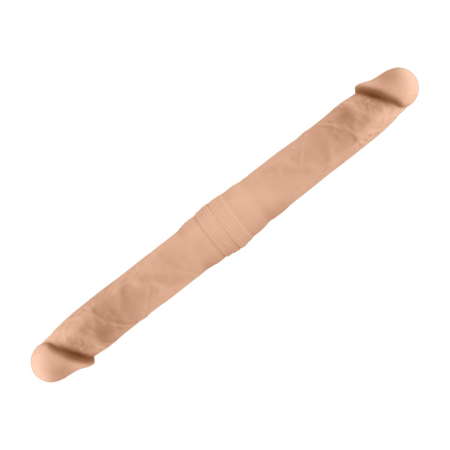 Фалоімітатор двосторонній SIlexD Billy-Joe Double Dong M Flesh, двошаровий, силікон+Silexpan - фото