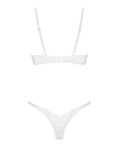 Комплект Obsessive Alissium 2-pcs set, XS/S, мереживо, ліф з м’якою чашкою, трусики танга - фото №7