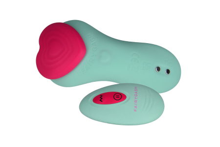 Вібратор у трусики FairyGasm HeartGem green, на магніті, пульт ДК - фото №3