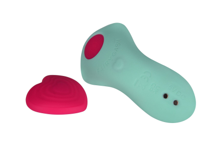 Вібратор у трусики FairyGasm HeartGem green, на магніті, пульт ДК - фото №4