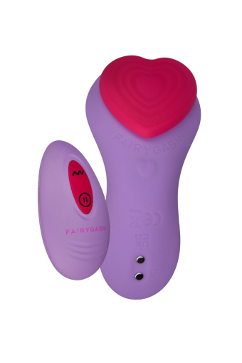 Вібратор у трусики FairyGasm HeartGem violet, на магніті, пульт ДК - фото №2