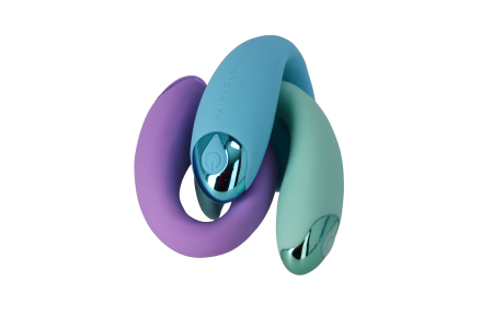 Вібратор для пар FairyGasm PleasureBerry blue, зарядний кейс, пульт ДК - фото №12