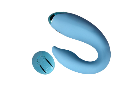 Вібратор для пар FairyGasm PleasureBerry blue, зарядний кейс, пульт ДК - фото №7