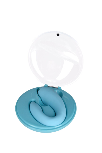 Вібратор для пар FairyGasm PleasureBerry blue, зарядний кейс, пульт ДК - фото №3