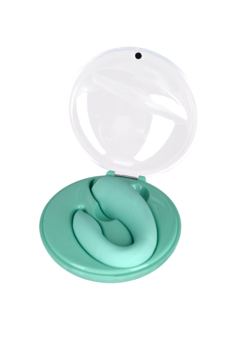 Вібратор для пар FairyGasm PleasureBerry green, зарядний кейс, пульт ДК - фото №3