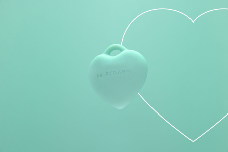 Мінівібратор «Сердечко» FairyGasm PleasureStone green, 9 режимів, на шнурку - фото №5