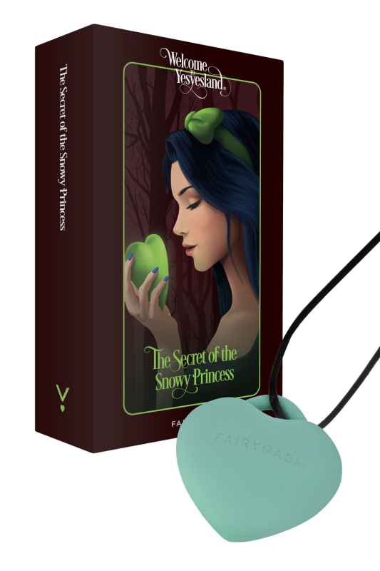 Мінівібратор «Сердечко» FairyGasm PleasureStone green, 9 режимів, на шнурку - фото