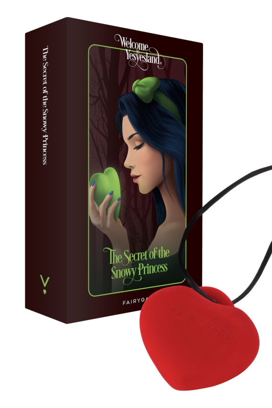 Мінівібратор «Сердечко» FairyGasm PleasureStone red, 9 режимів, на шнурку - фото