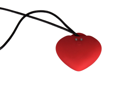 Мінівібратор «Сердечко» FairyGasm PleasureStone red, 9 режимів, на шнурку - фото №3