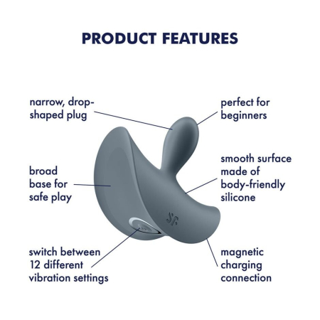 Анальна вібропробка Satisfyer Booty Absolute Beginners 2, для початківців, ввідна частина 3,5 см - фото №5