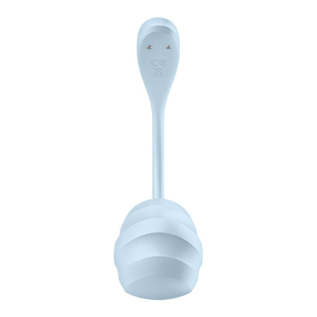 Смарт-віброяйце Satisfyer Smooth Petal Connect App Light Blue - фото №3