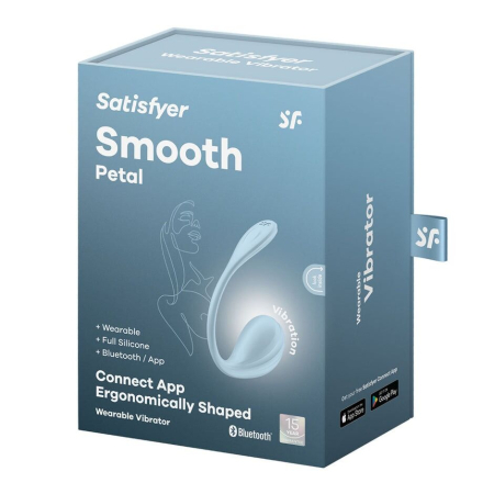 Смарт-віброяйце Satisfyer Smooth Petal Connect App Light Blue - фото №9