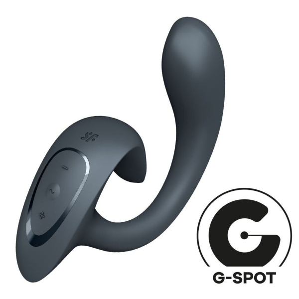 Вагінально-кліторальний вібратор Satisfyer G for Goddess 1 Dark Grey, 2 мотори - фото